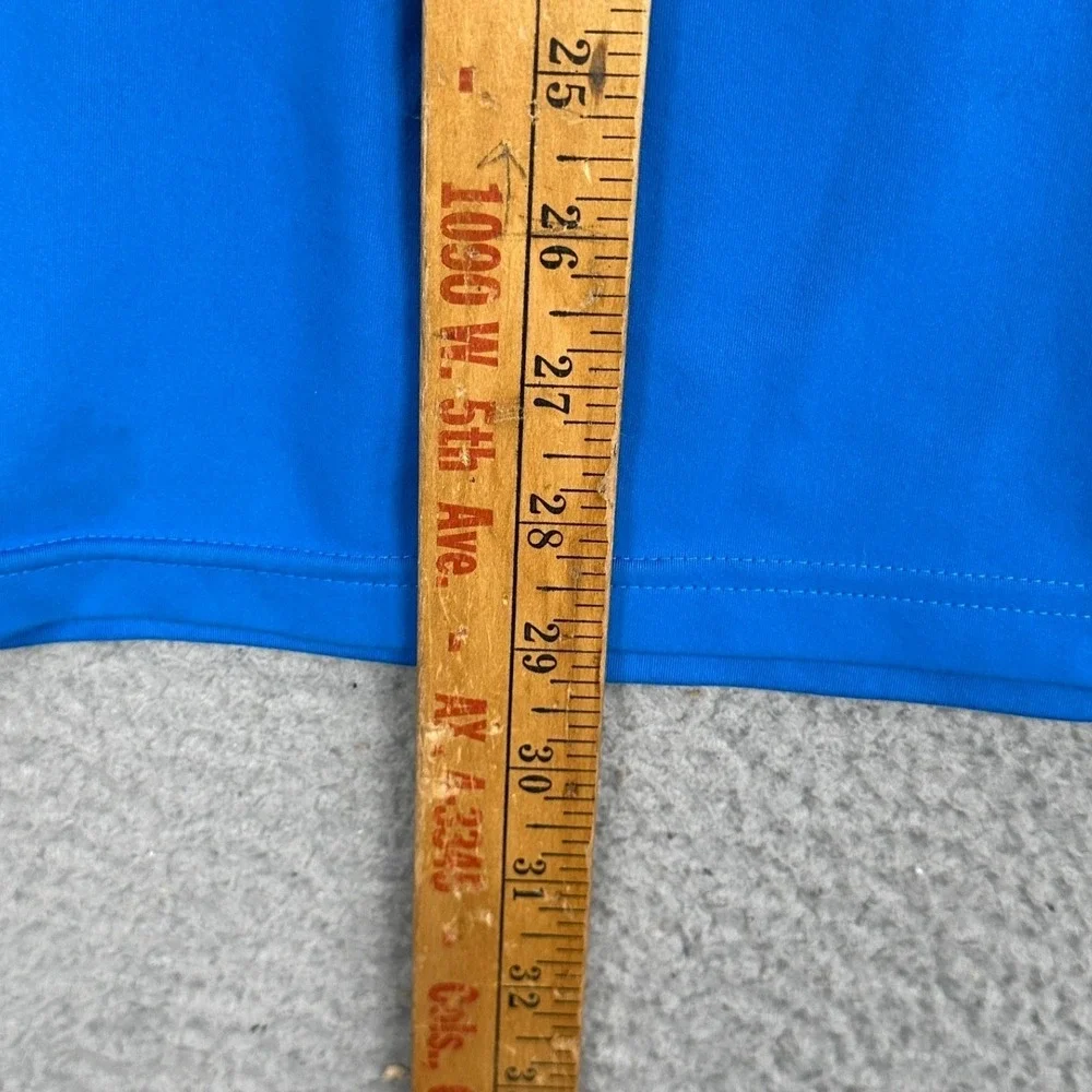 Adidas Golf Shirt Mens Medium Blue Climacool Quarter Zip Pullover Mesh Panels